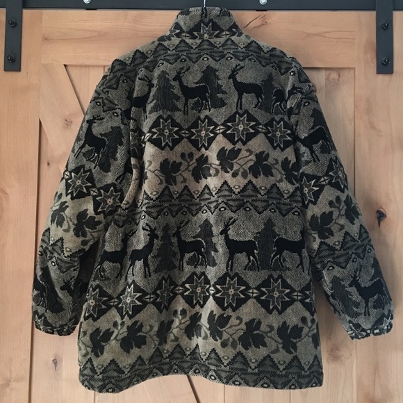 Cabela’s Christmas Reindeer Coat Jacket Size L - Picture 2 of 4